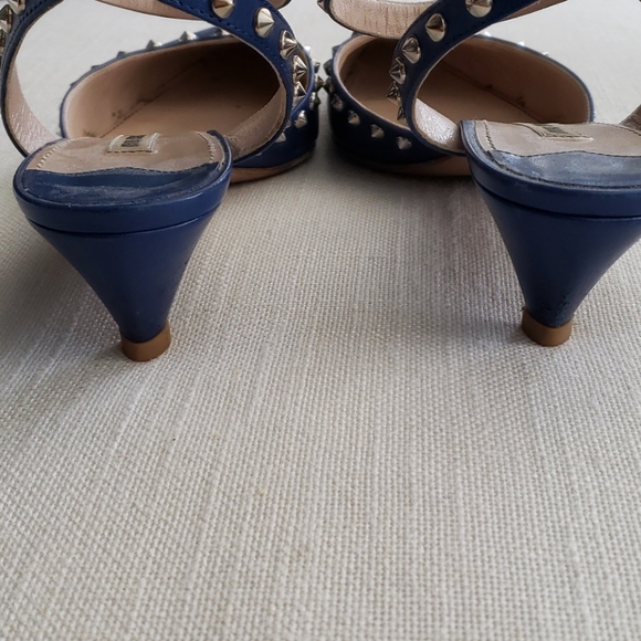 Miu Miu Rock Stud Blue Kitten Heel - Picture 4 of 6